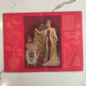 Coca Cola plastic vintage laminated placemats  x 4 (set) Reproduction
